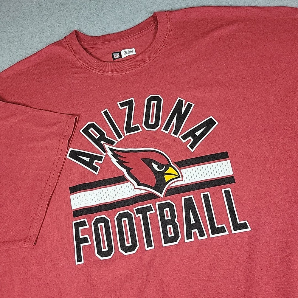 New NFL Arizona Cardinals Short Sleeve T-Shirt Men's Size XXL Burgundy Graphics